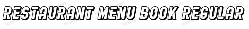 Restaurant Menu Book Regular字体转换